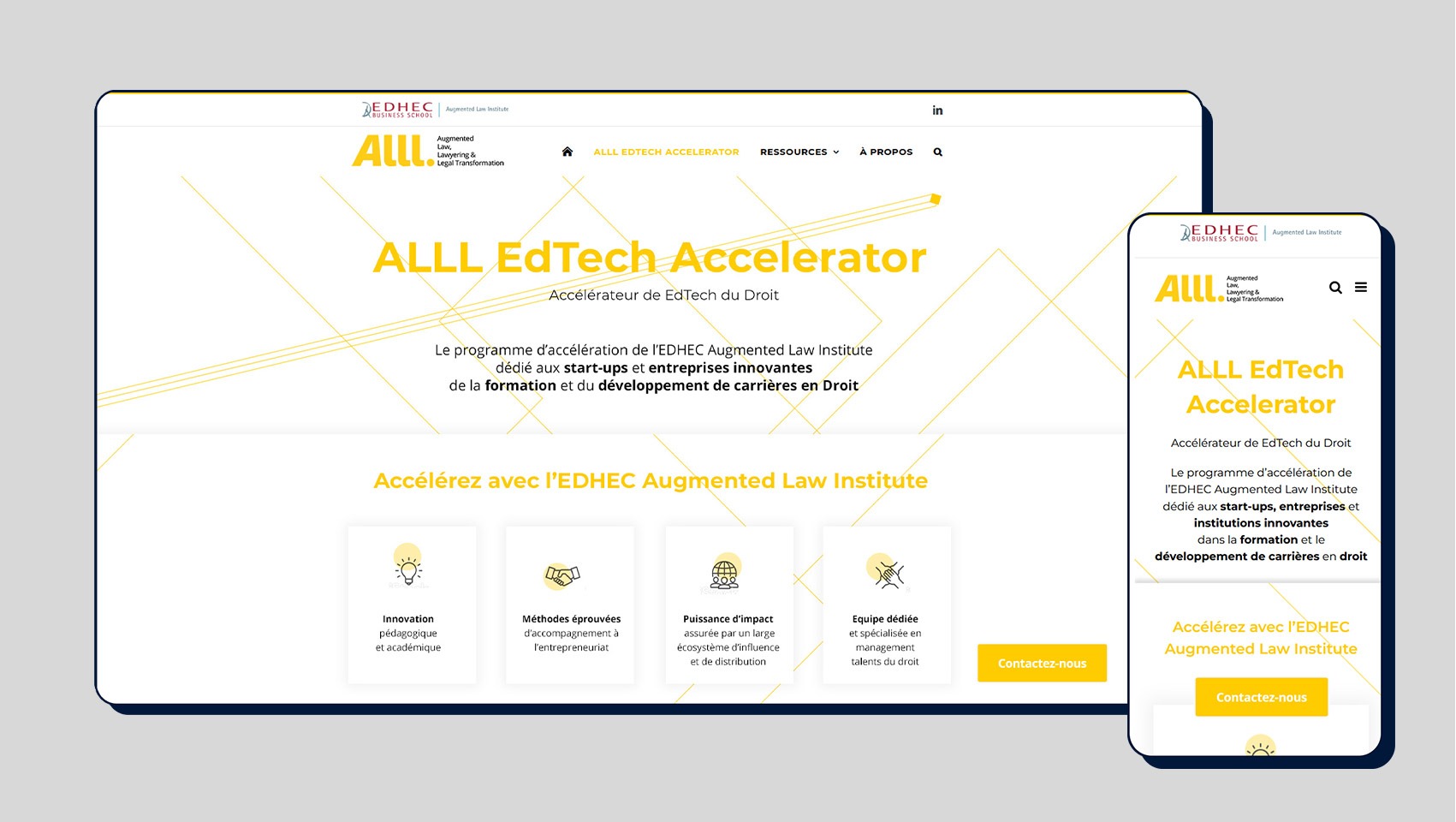 ALLL EdTech Accelerator Landing Page