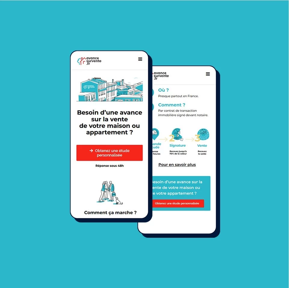 Avancesurvente.fr Site mobile