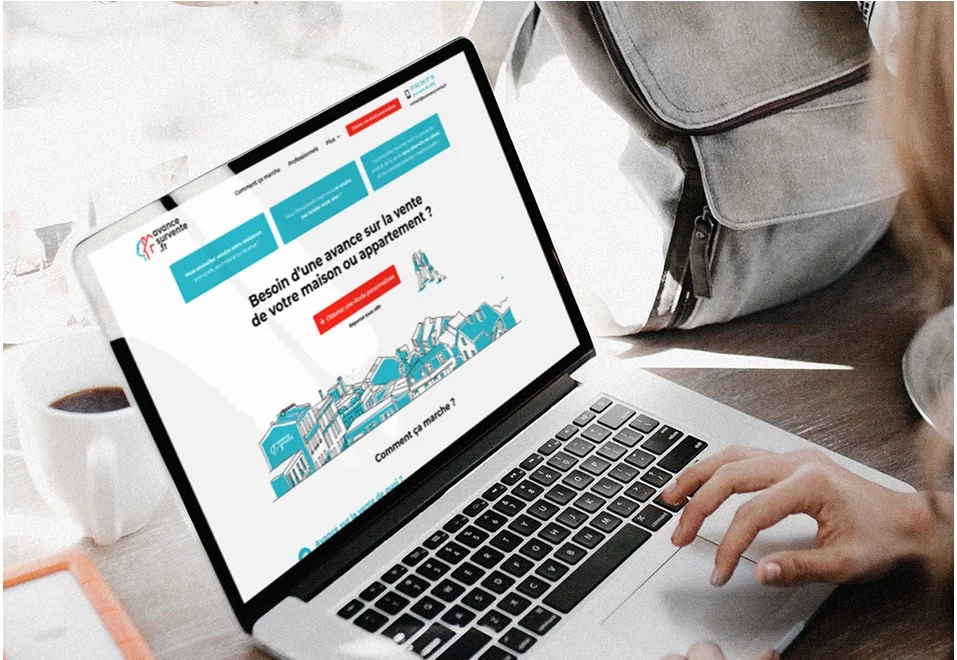 Site Internet Avancesurvente.fr sur un bureau